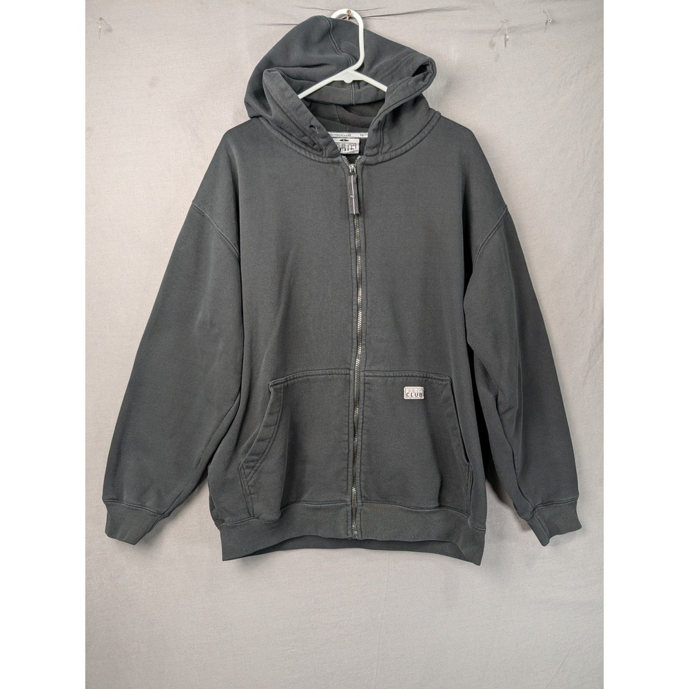 Pro Club Heavyweight Full Zip Hoodie Mens XL Black Fleece Hooded Sweatshirt